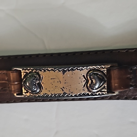 Brighton  Vintage Leather Belt sz S Brown  with Silvertone  hardwear Pre-owned - Picture 11 of 11